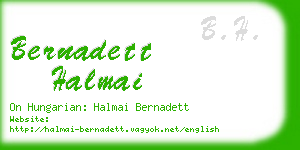 bernadett halmai business card